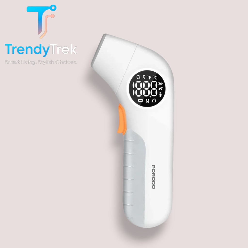 Porodo LiveOn Infrared Multi-Mode Thermometer with LED Display – White - Image 2
