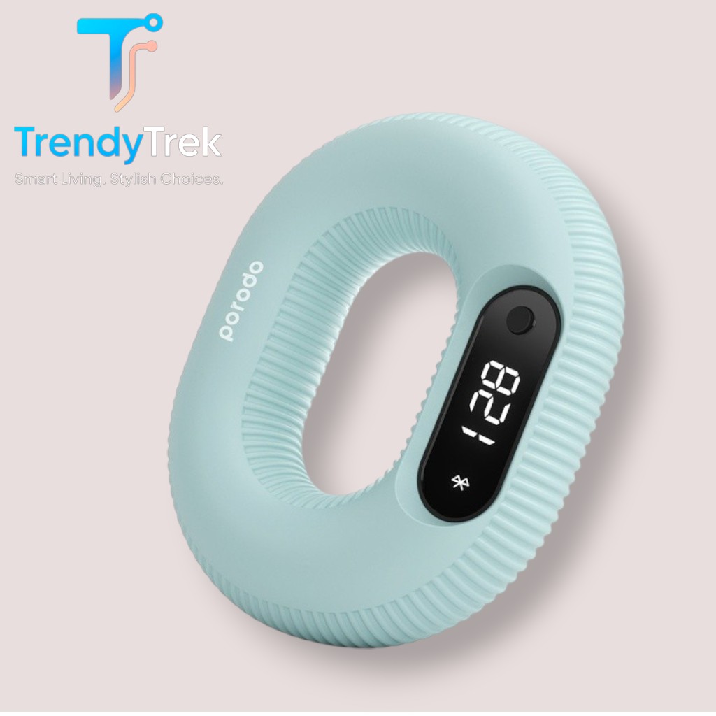 Porodo Smart Hand Grip with Digital Display & App Game Interaction – Blue - Image 2