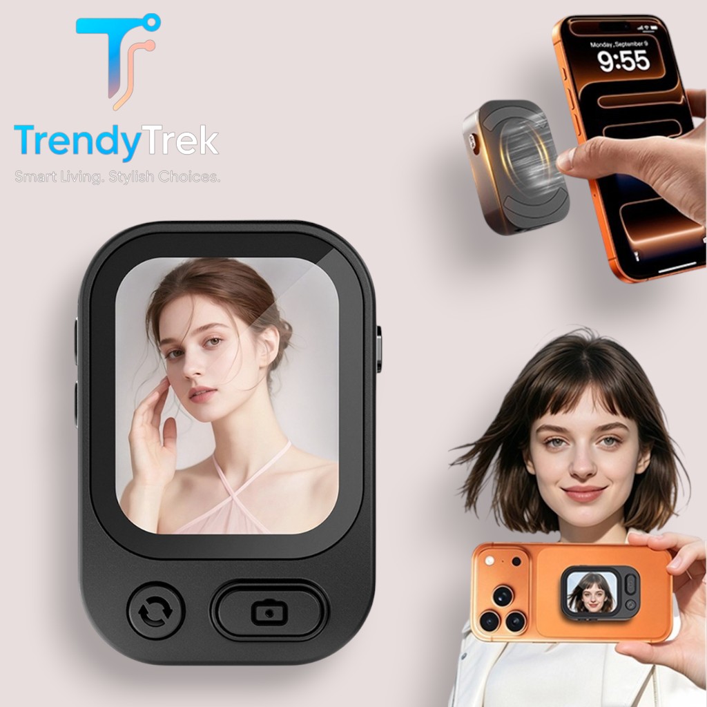 TP02 2.01" Magnetic Rear Camera Selfie Screen with Remote Zoom – Black - Image 2