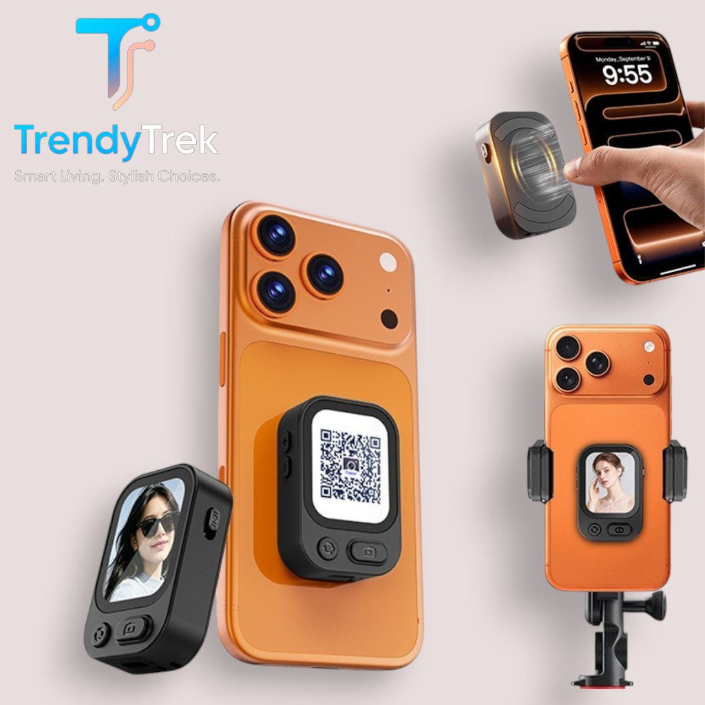 TP02 2.01" Magnetic Rear Camera Selfie Screen with Remote Zoom – Black - Image 3