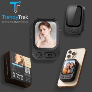 TP02 2.01" Magnetic Rear Camera Selfie Screen with Remote Zoom – Black
