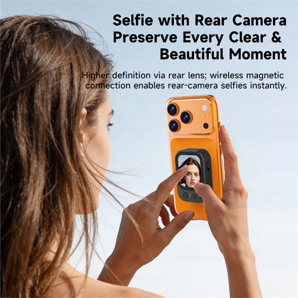TP02 2.01" Magnetic Rear Camera Selfie Screen with Remote Zoom – Black - Image 6
