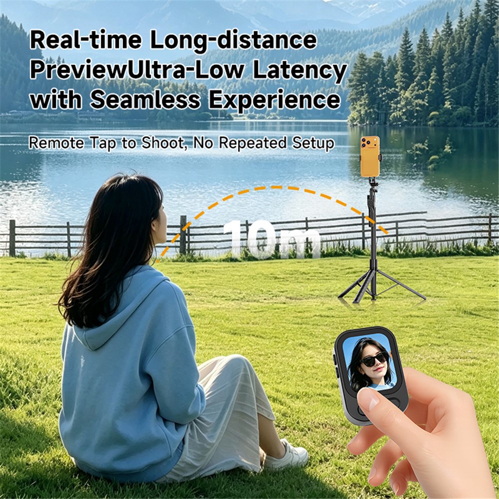 TP02 2.01" Magnetic Rear Camera Selfie Screen with Remote Zoom – Black - Image 8
