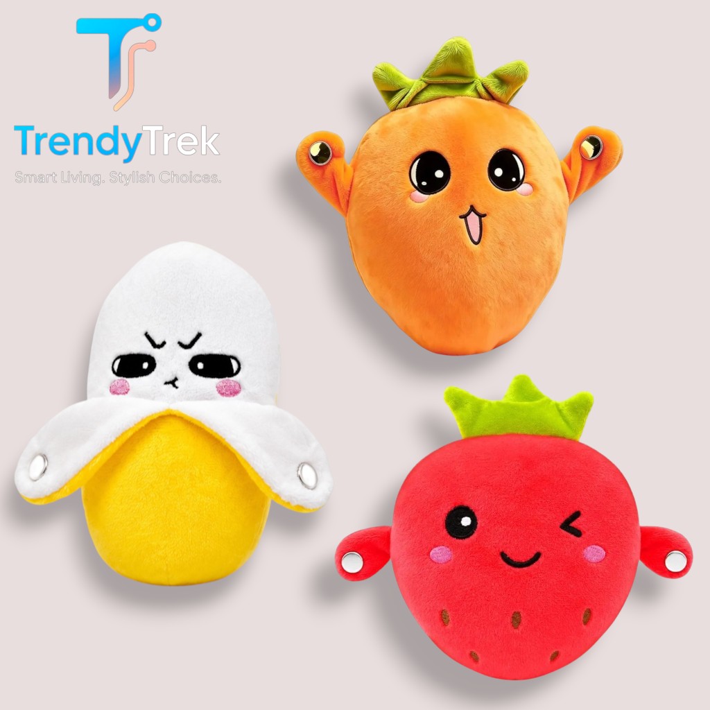 Fruit Sensing Rhythm Toy – Interactive Touch-Sensing Musical Plush Toy for Kids – Banana, Strawberry & Orange - Image 2