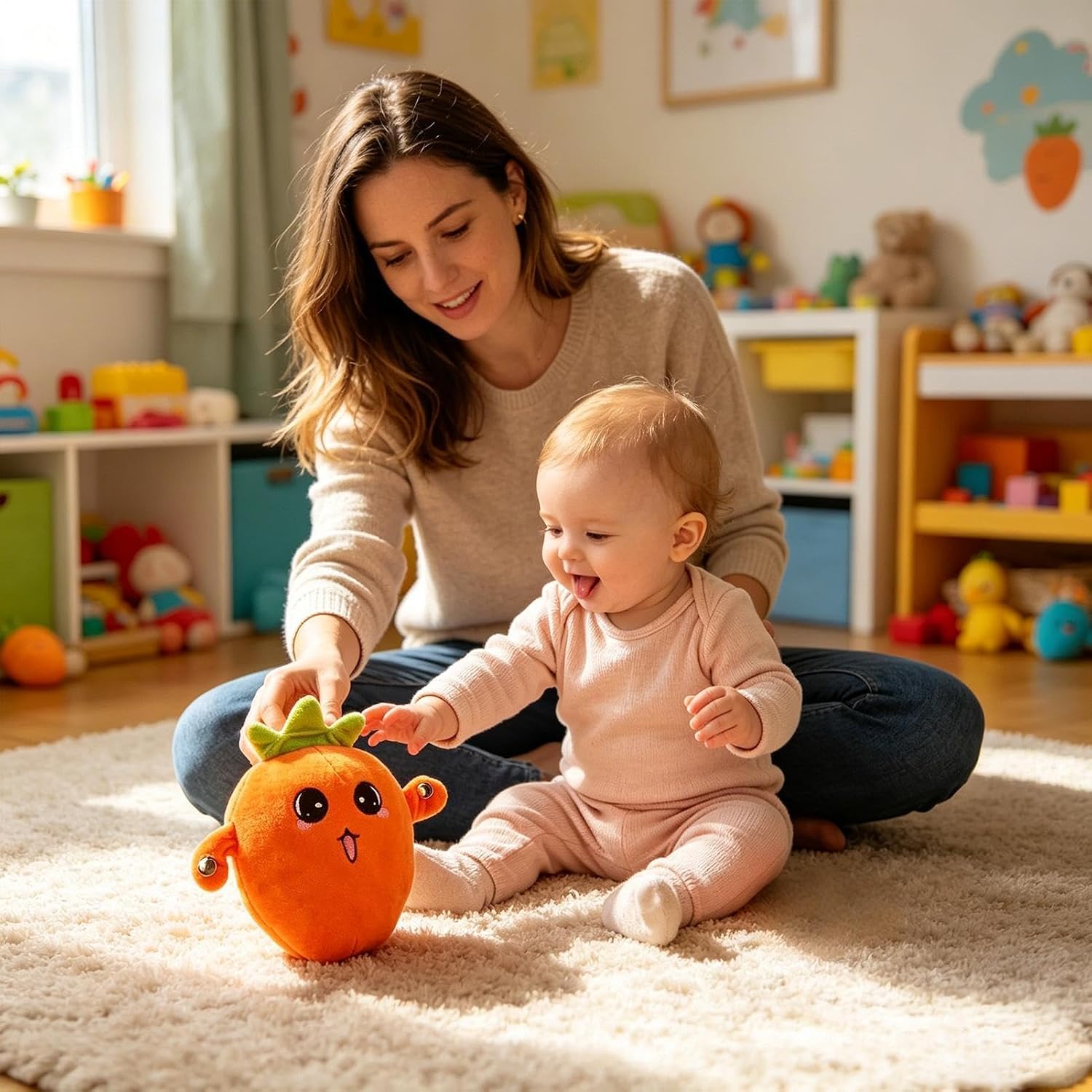 Fruit Sensing Rhythm Toy – Interactive Touch-Sensing Musical Plush Toy for Kids – Banana, Strawberry & Orange - Image 6