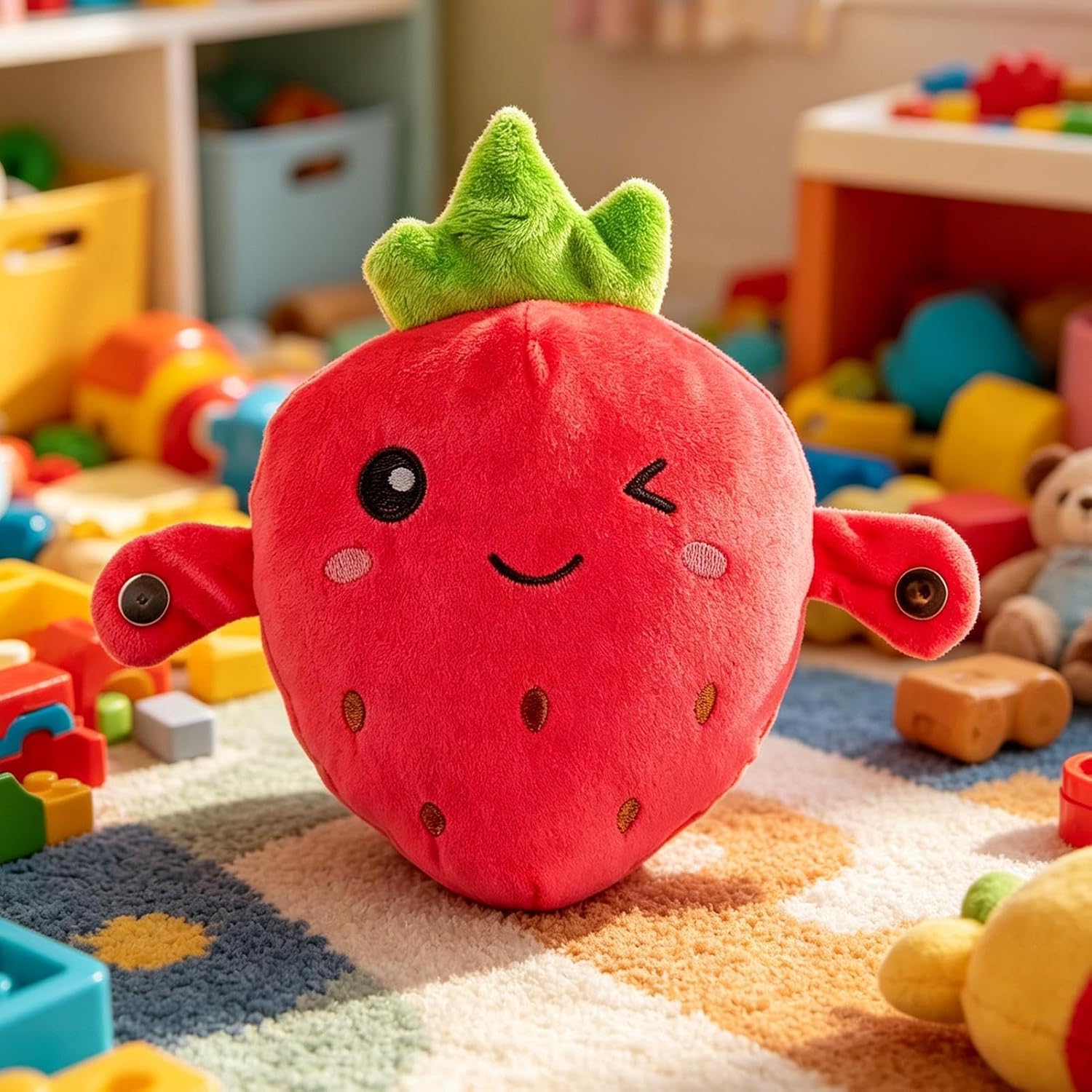 Fruit Sensing Rhythm Toy – Interactive Touch-Sensing Musical Plush Toy for Kids – Banana, Strawberry & Orange - Image 4