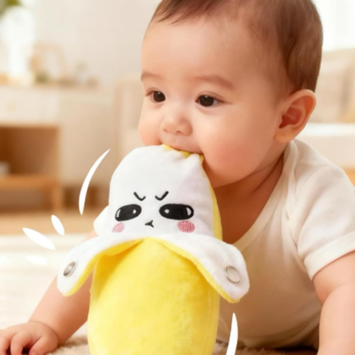 Fruit Sensing Rhythm Toy – Interactive Touch-Sensing Musical Plush Toy for Kids – Banana, Strawberry & Orange - Image 9