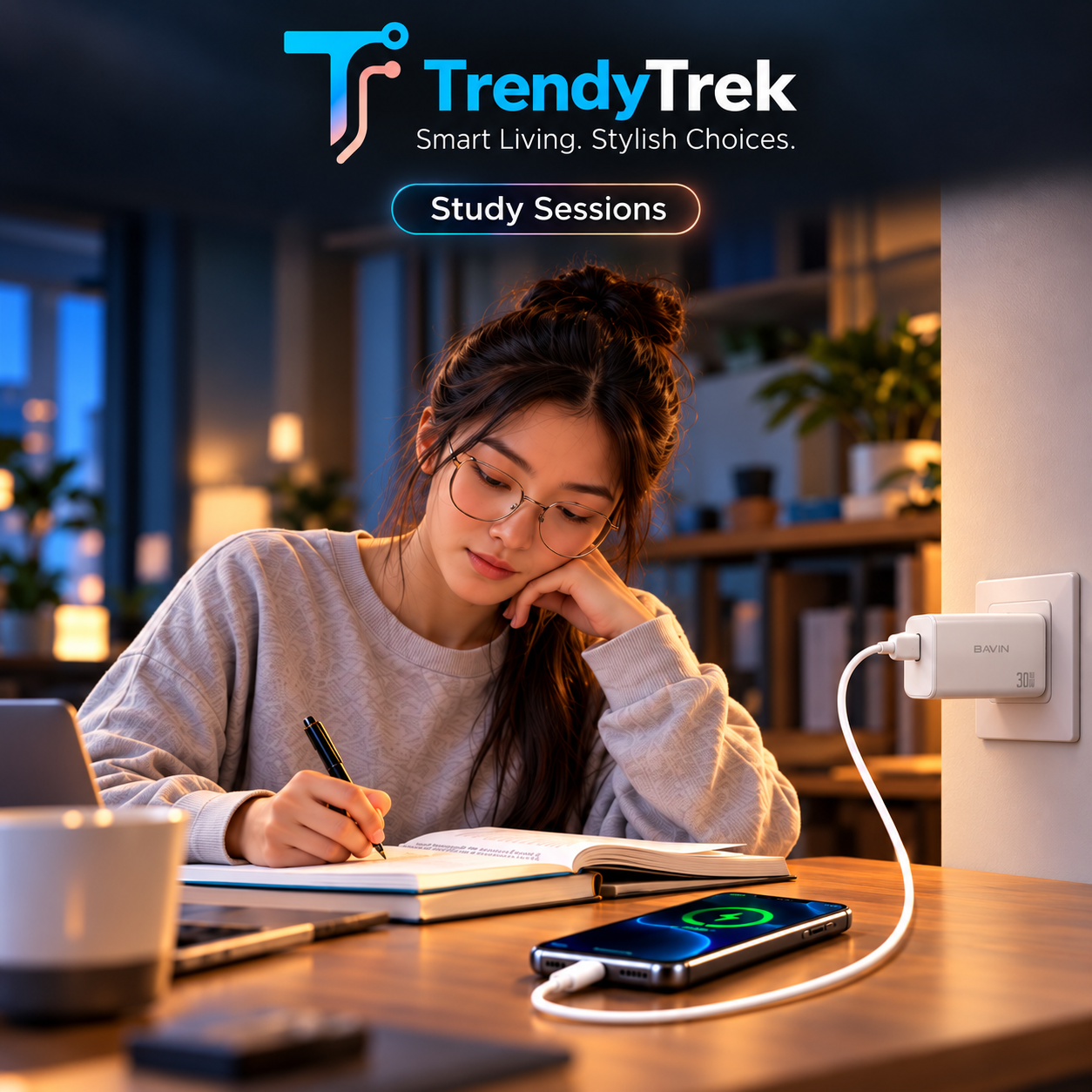 BAVIN PC111Y 30W PD USB-C Wall Charger with Cable – USB-C or Lightning - Image 3