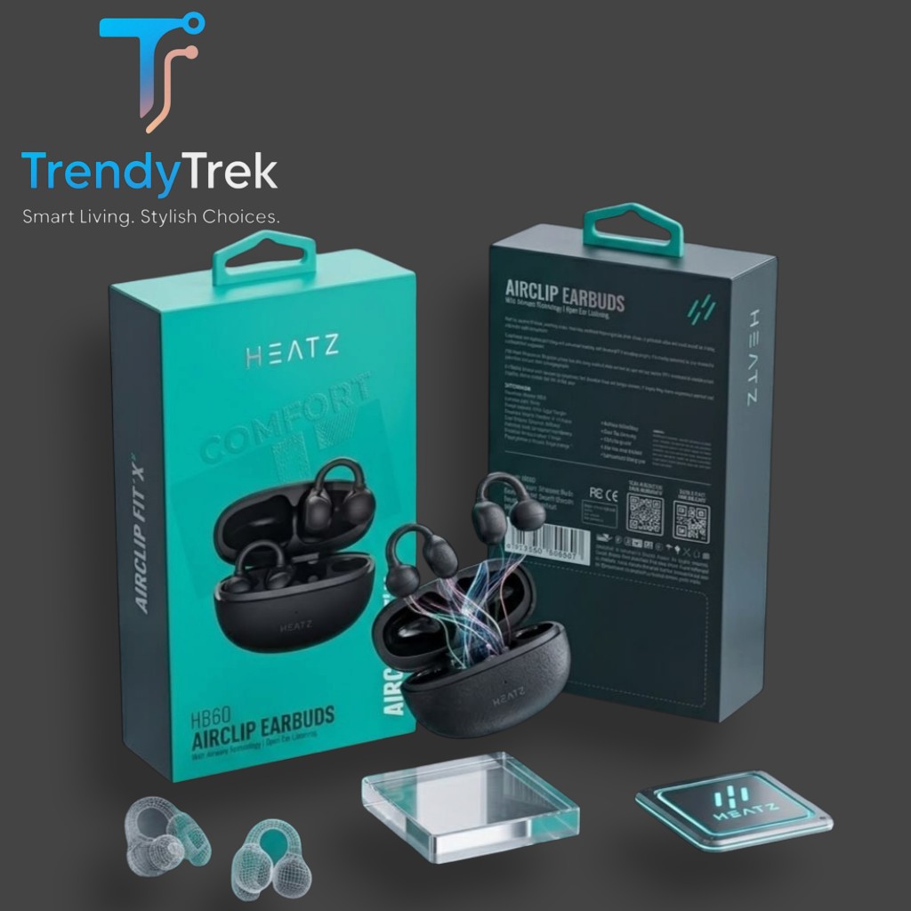 HEATZ HB60 Airclip Fit X Open-Ear Wireless Earbuds – Bluetooth 6.0