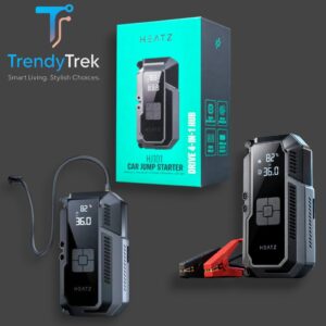 HEATZ HJ101 Drive 4-in-1 Car Jump Starter & Automatic Tyre Inflator – 12000mAh, 1600A
