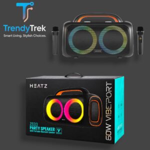 HEATZ ZS33 Vibeport 60W Portable Bluetooth Party Speaker with Dual Wireless Microphones