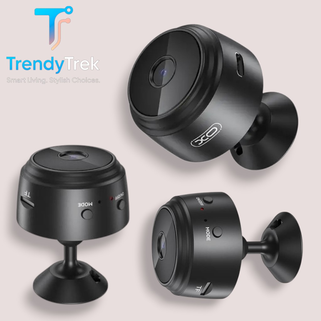 XO CR12 Portable WiFi Mini Camera with Night Vision & Motion Detection – Black - Image 2