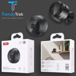 XO CR12 Portable WiFi Mini Camera with Night Vision & Motion Detection – Black
