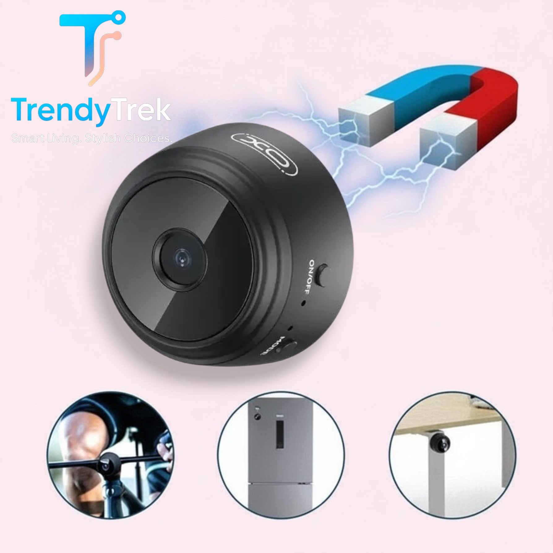XO CR12 Portable WiFi Mini Camera with Night Vision & Motion Detection – Black - Image 5